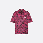 Black and Red Allover Coral Motiff Set