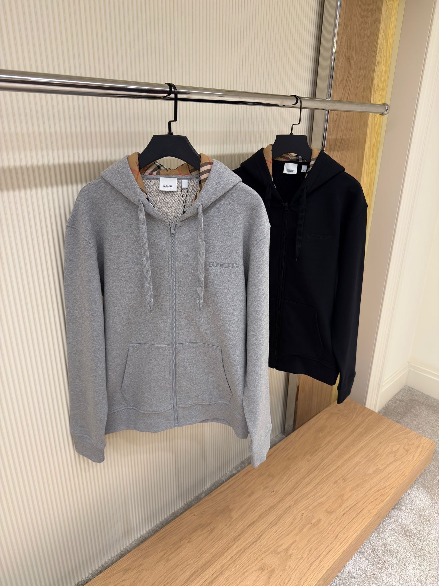 Grey Cotton Zip-up Sweatshirt
