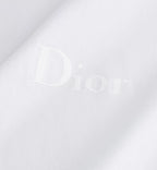 Relaxed fit White T-shirt with Logo Embroidery