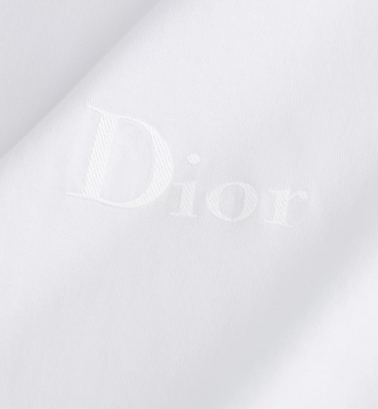 Relaxed fit White T-shirt with Logo Embroidery