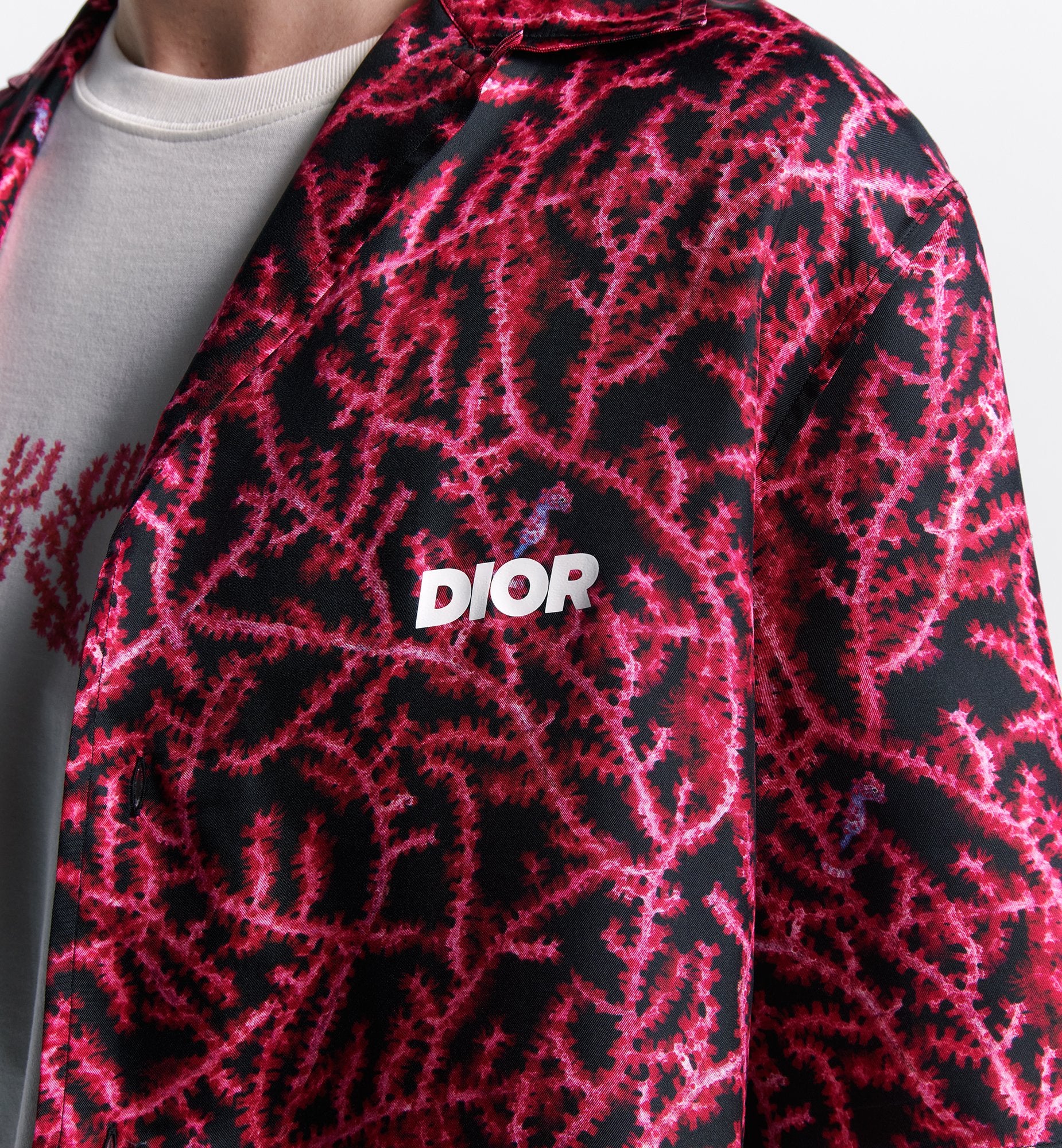 Black and Red Allover Coral Motiff Set