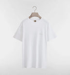 Relaxed fit White T-shirt with Logo Embroidery