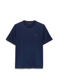 Crest Logo Navy Blue Cotton T-shirt