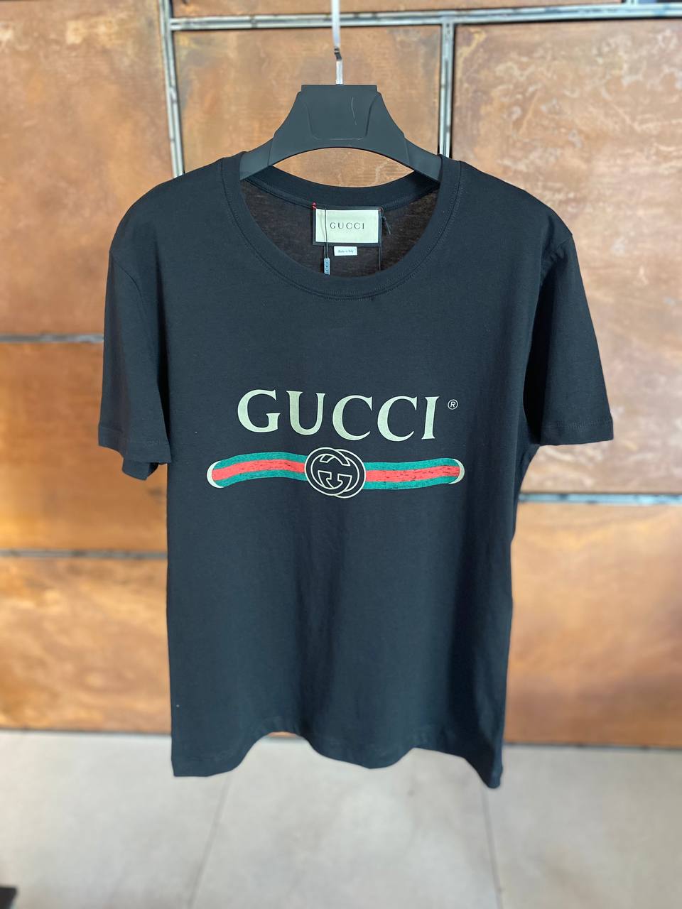 Washed Black Cotton T-shirt