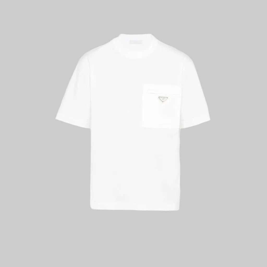 White Logo Plaqué Pocket T-shirt