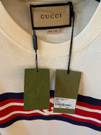 Interlocking G stripe White Oversize T-shirt