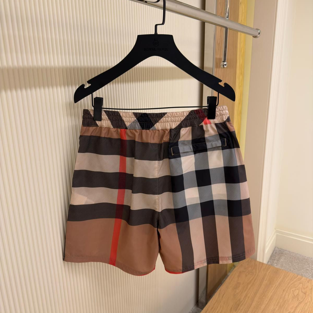 Checked Drawstrings Swim Shorts