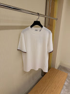 Elisson Check Sleeve White T-shirt