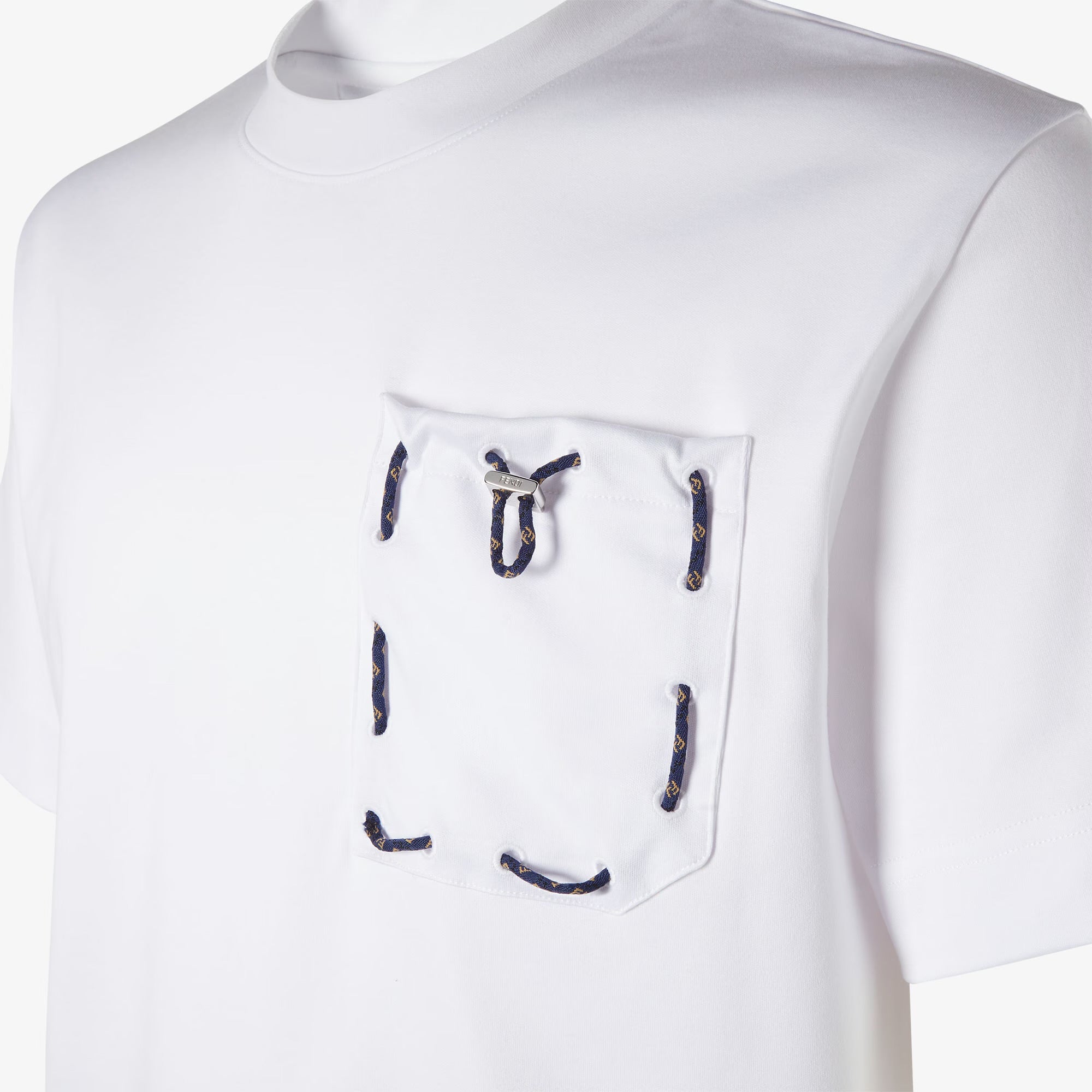 White T-shirt with Small Patch Pocket