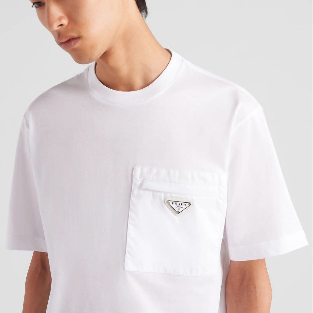 White Logo Plaqué Pocket T-shirt