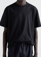 Crest Logo Black Cotton T-shirt