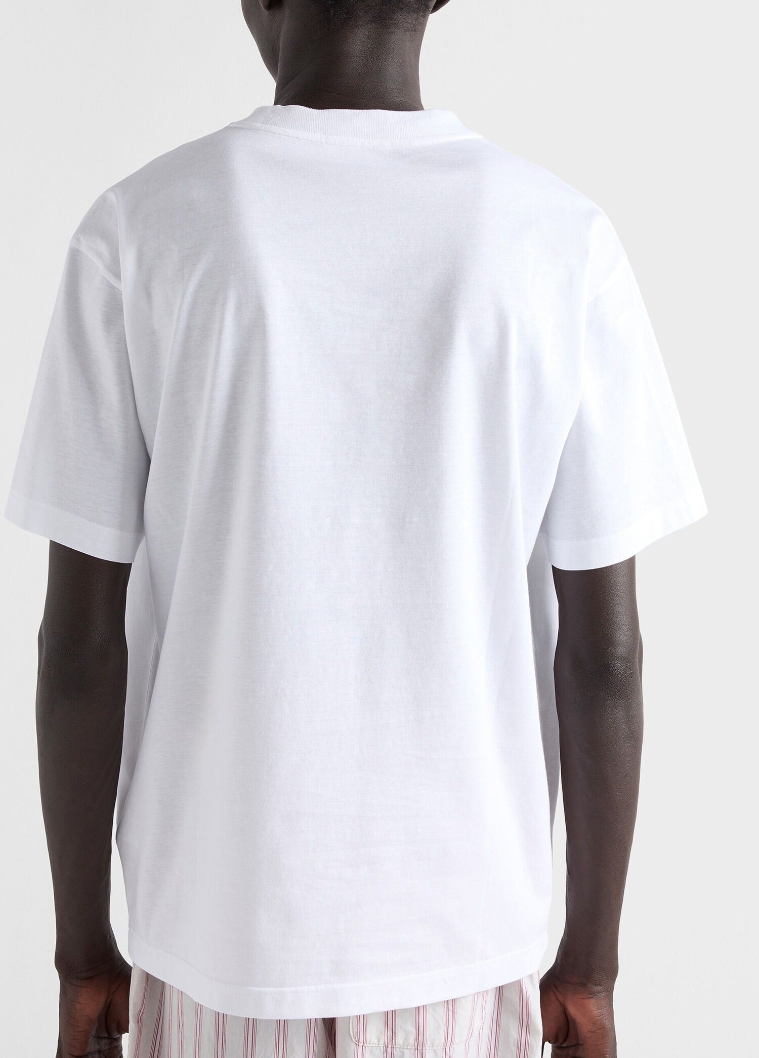 Crest Logo White Cotton T-shirt