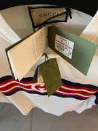 Interlocking G stripe White Oversize T-shirt