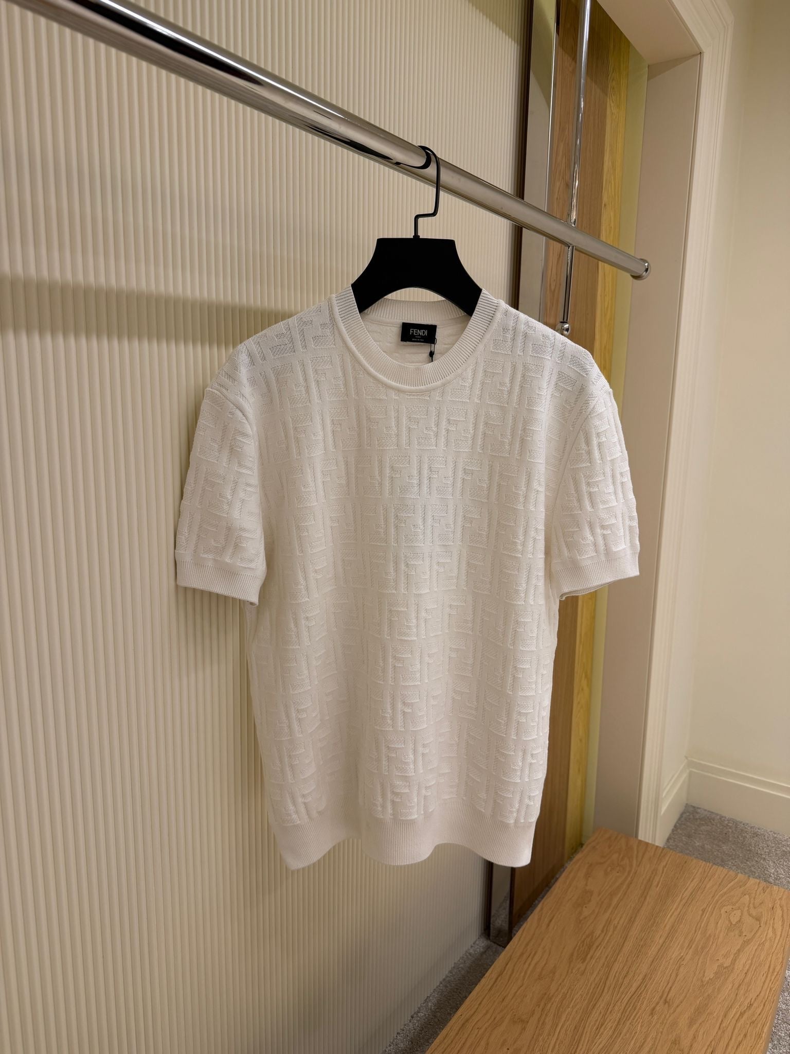 White FF Cotton Pullover