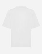 White Cotton T-shirt with DG logo print - Exclusive Wear