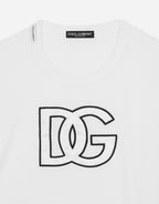 White Cotton T-shirt with DG Patch