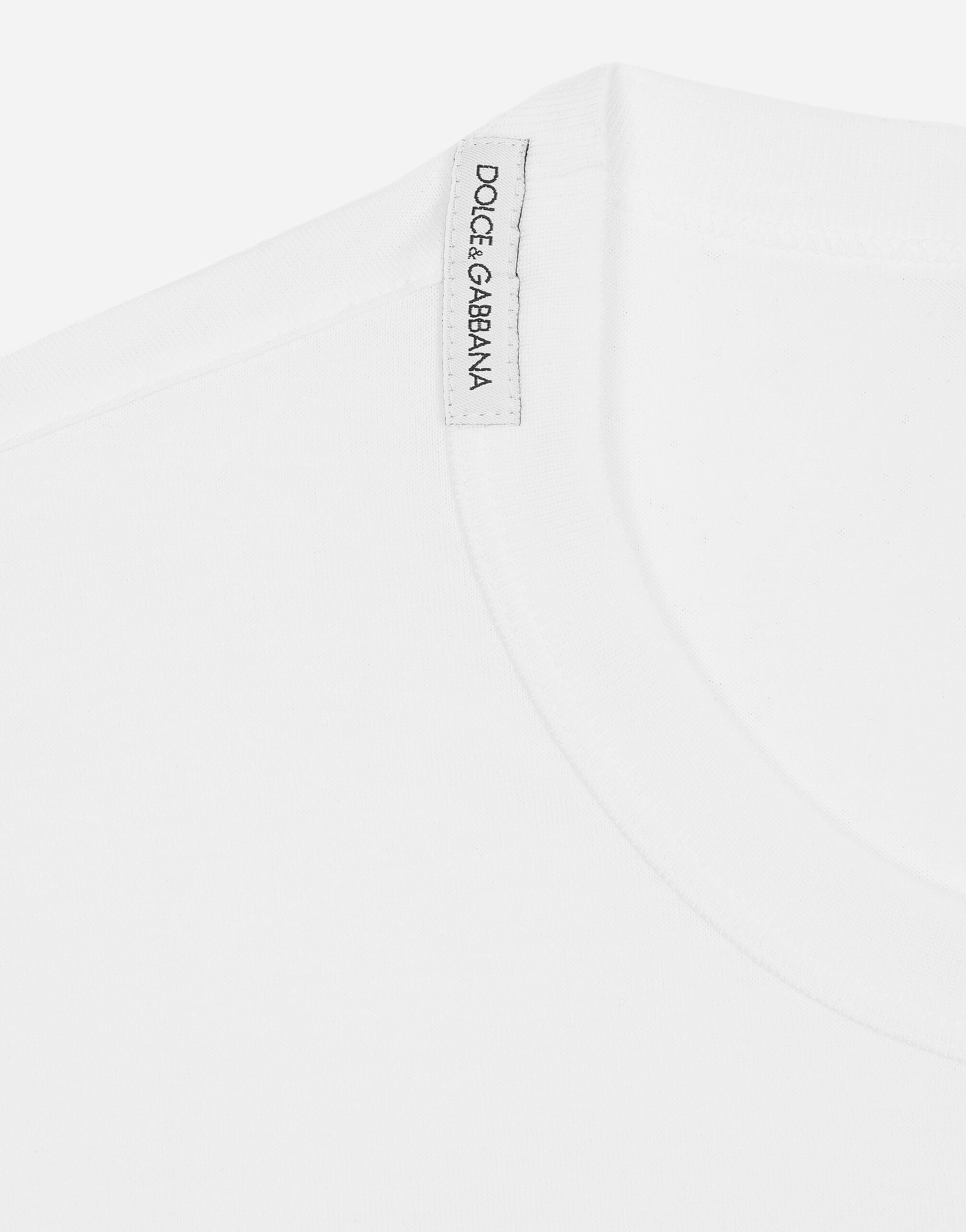 White Cotton T-shirt with DG Patch