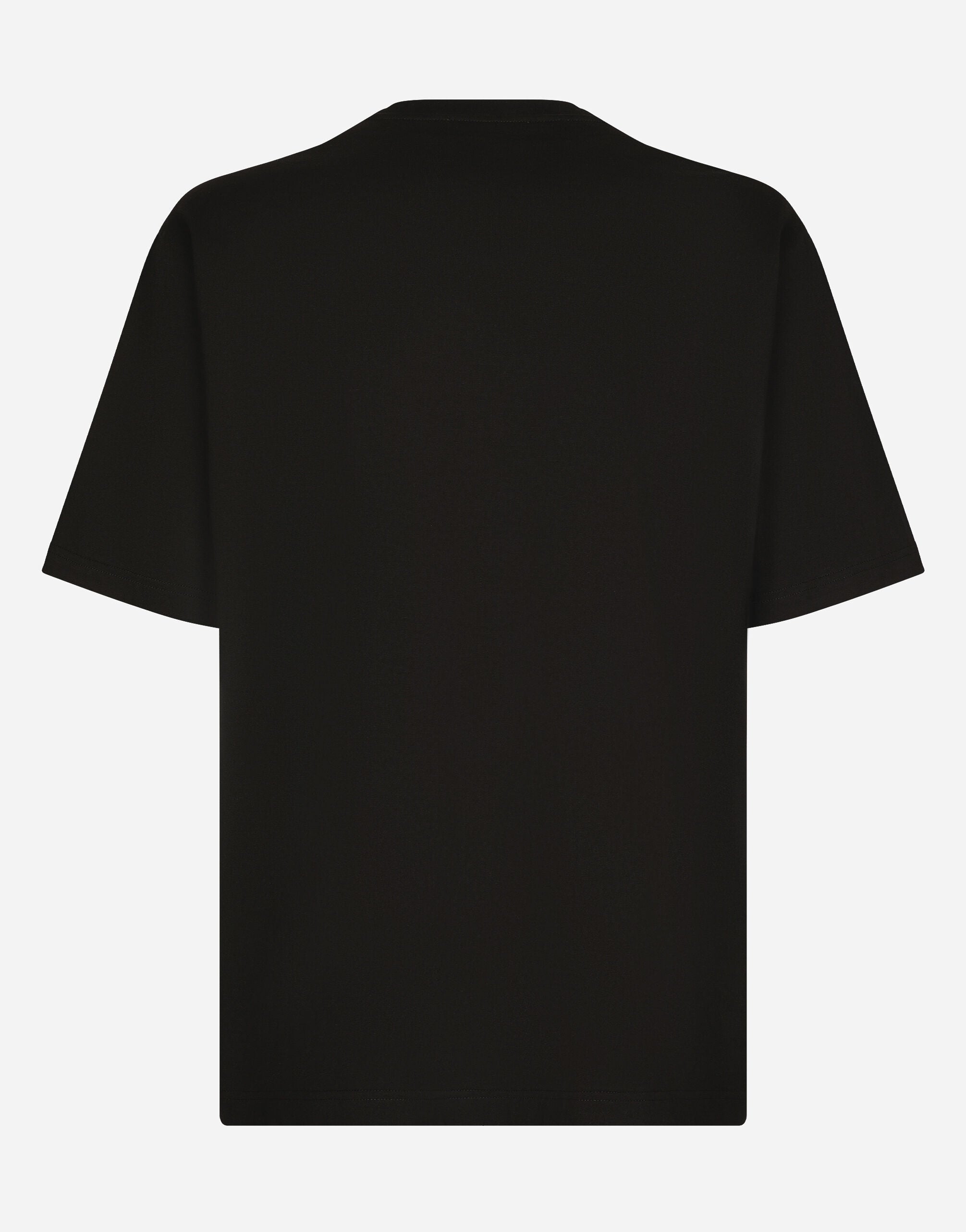 Rhinestones-detailed DG Patch Black T-shirt