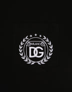 Black T-shirt with DG Milano Logo Embroidery