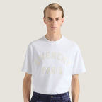 White Cotton T-shirt with Embroidery