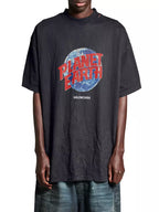 Planet Earth Black Oversized T-shirt