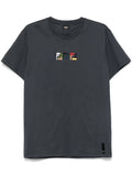 Dark Gray T-shirt with Triple FF Embossed Embroidery