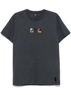 Dark Gray T-shirt with Triple FF Embossed Embroidery