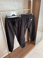 Black Cotton Cargo Pants with Branded Tag