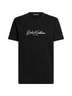 Black Logo Embroidered T-shirt