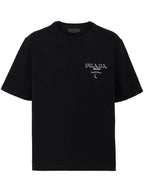 Black Cotton T-shirt with Logo