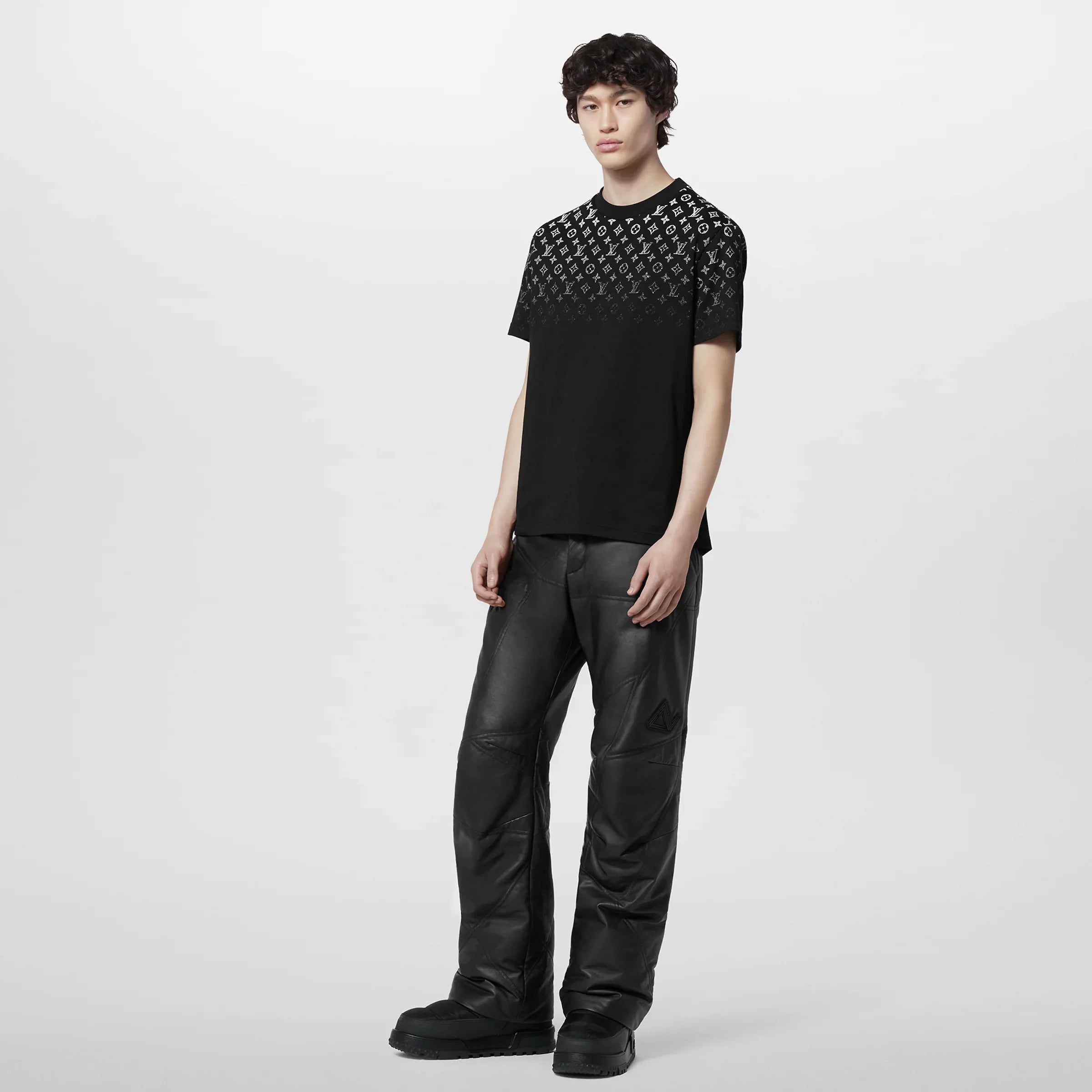LV Icons Gradient Black Cotton T-shirt
