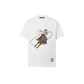 Cowboy Graphic Embroidered Cotton T-shirt