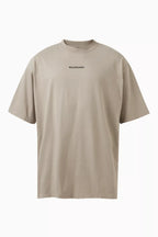 Distressed Effect Beige Oversize T-shirt