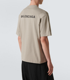 Distressed Effect Beige Oversize T-shirt