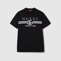 Black Cotton Jersey T-shirt with Print