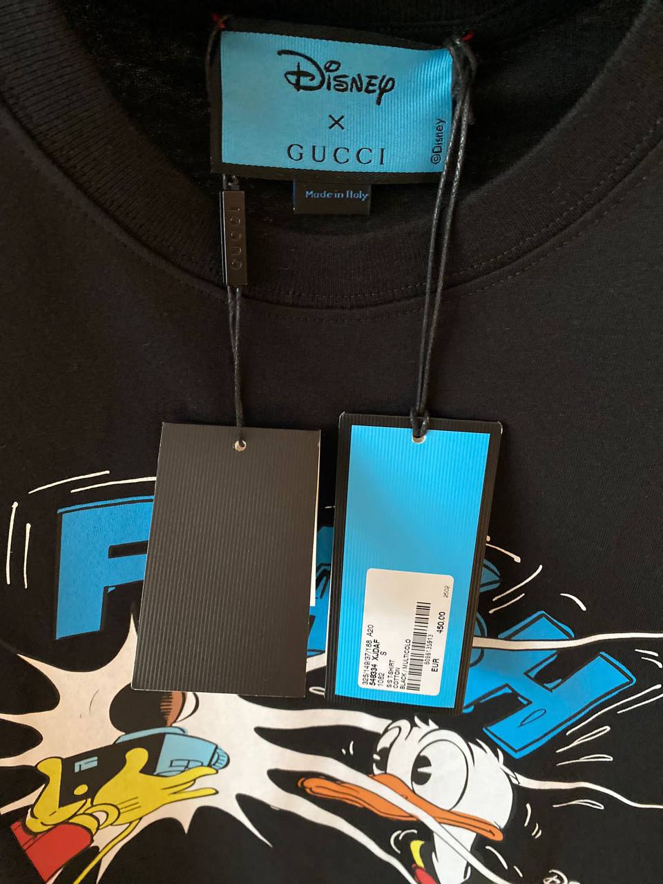 Disney Donald Duck Flash Oversize Black T-shirt