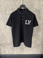 LV Monogram Black Poloshirt