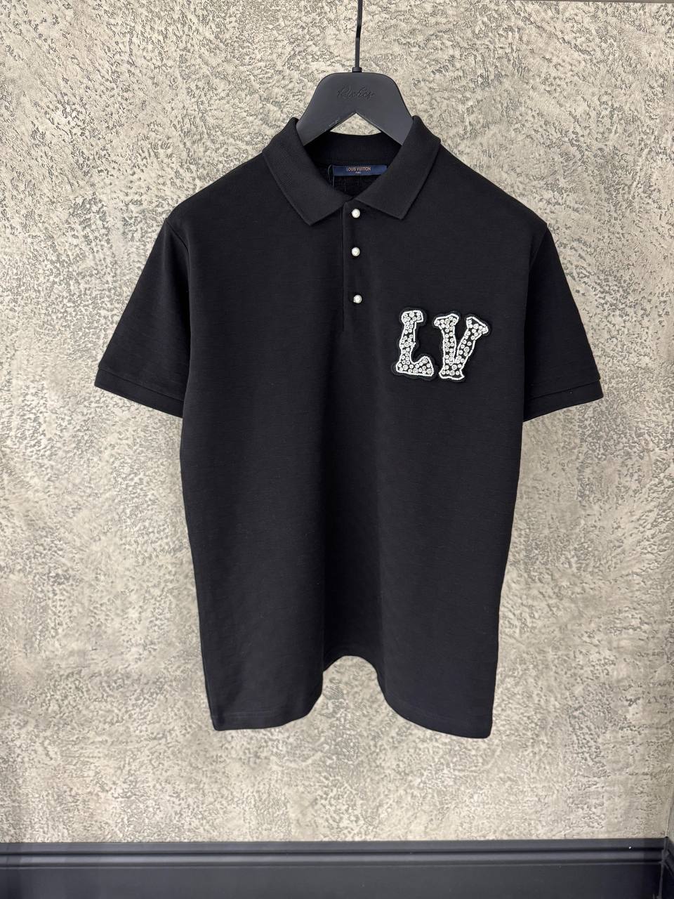 LV Monogram Black Poloshirt