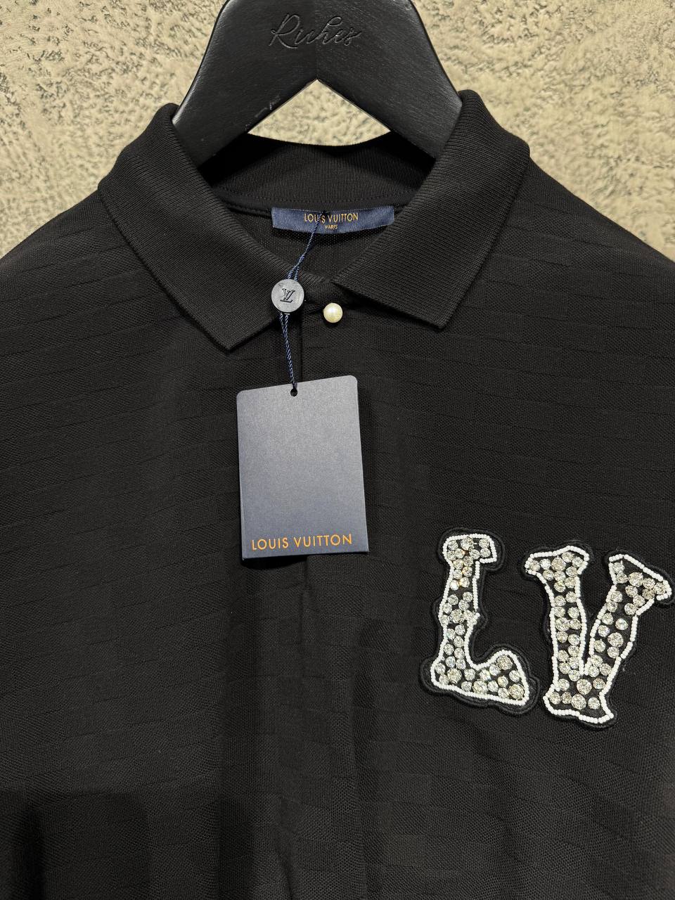 LV Monogram Black Poloshirt