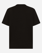 Black Cotton Interlocking Logo Print