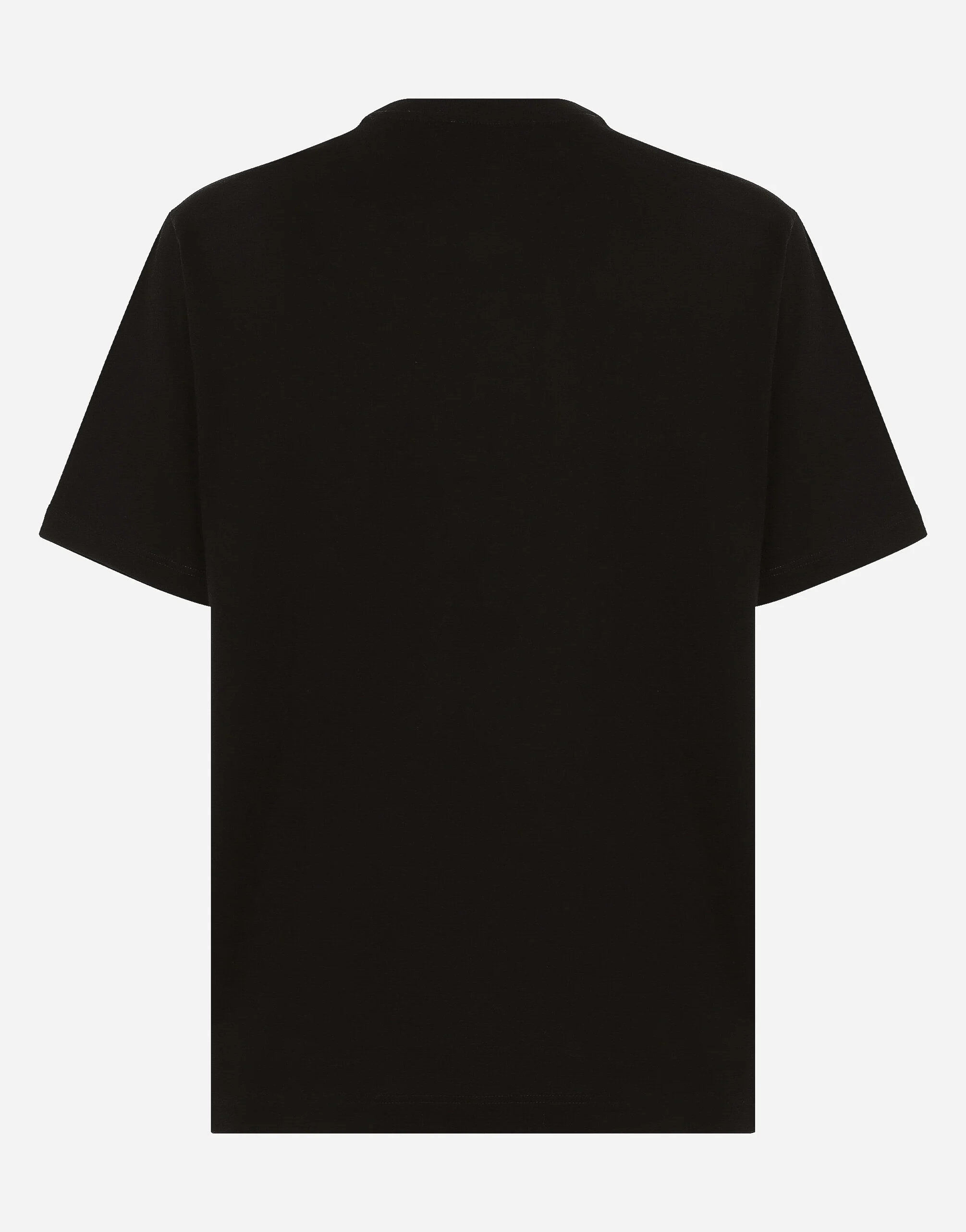 Black Cotton Interlocking Logo Print