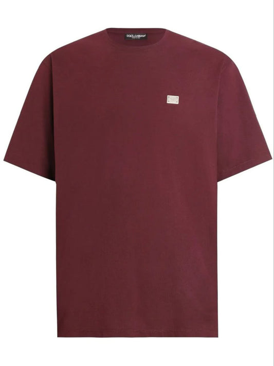 Bordeaux Cotton T-shirt with Tag