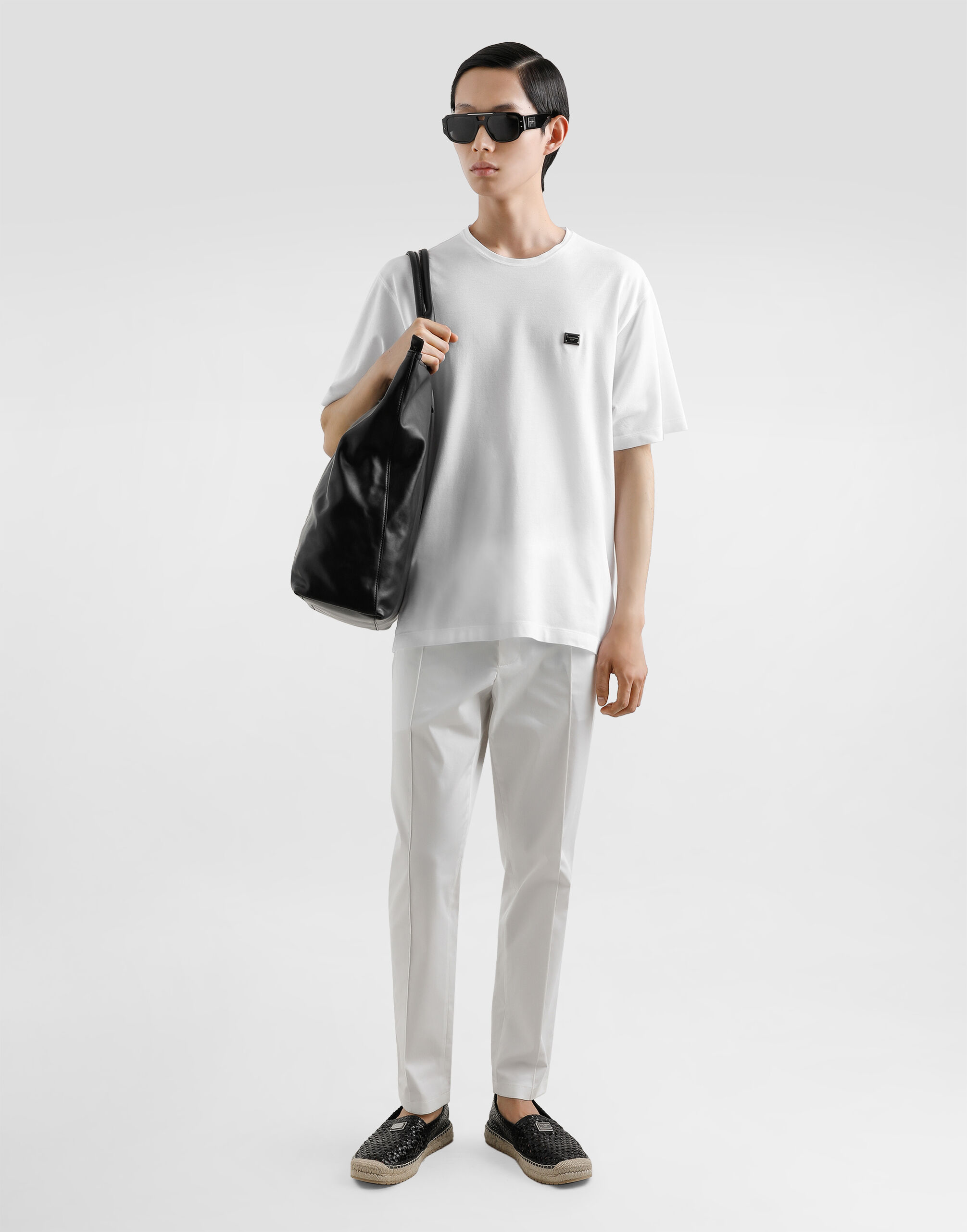 White Cotton T-shirt with Tag