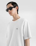 White Cotton T-shirt with Tag