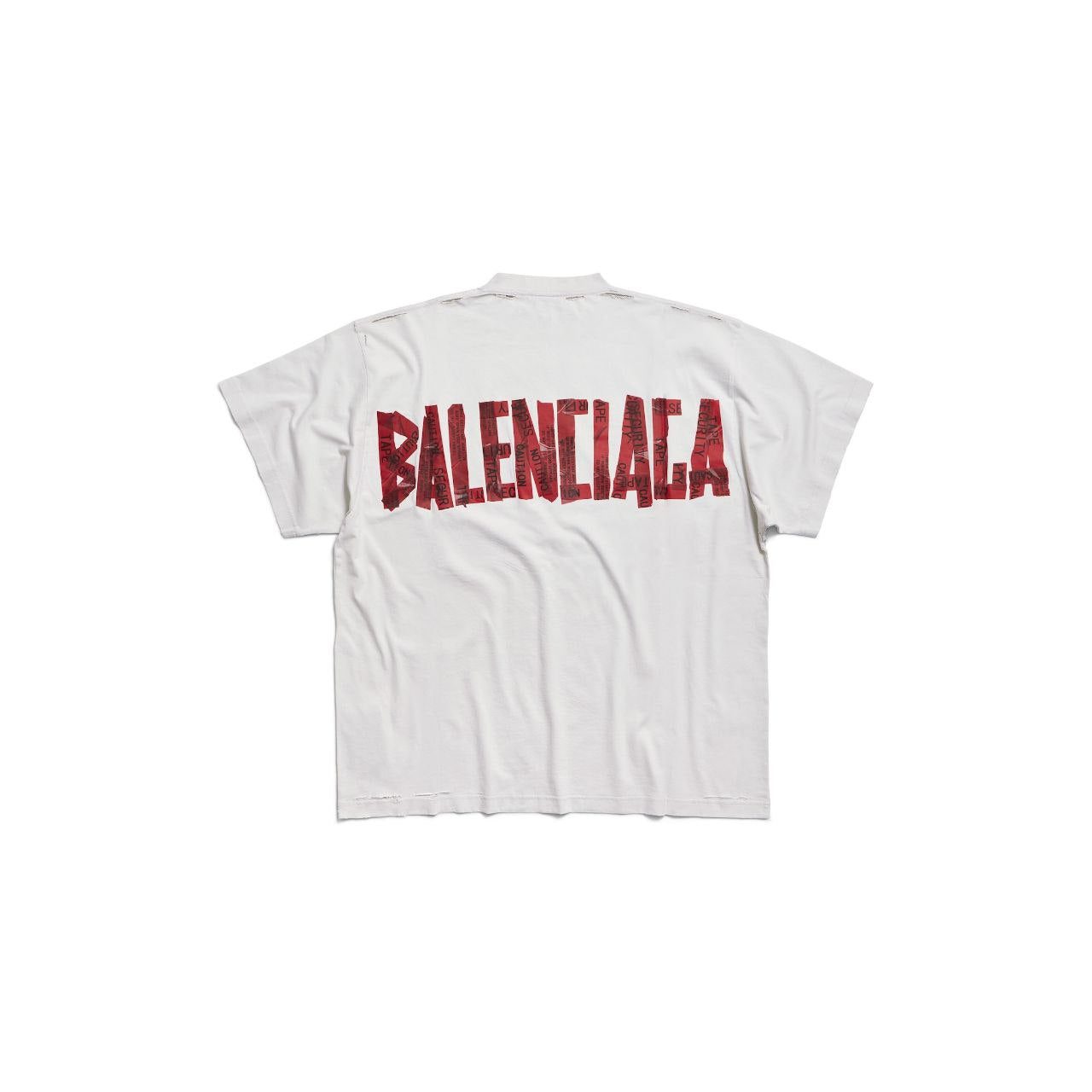 Security Tape White Oversize T-shirt