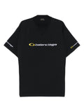 Oversize Logo Embroidered Black T-shirt