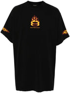 Burning Unity Men’s Black Oversized T-shirt