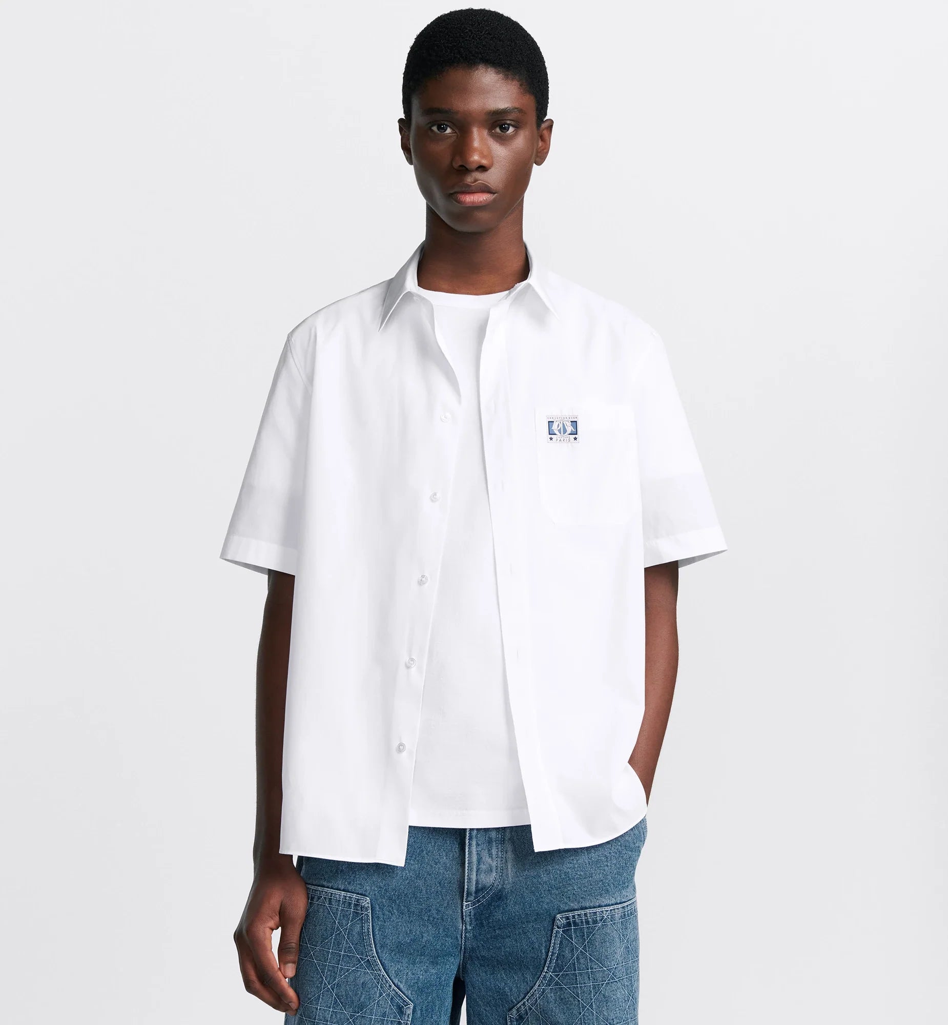 Charm Short Sleeved White Shirt