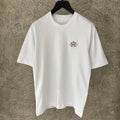 White Cotton T-shirt with Logo Patch
