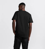 Couture Relaxed Fit Black T-shirt with Embroidery